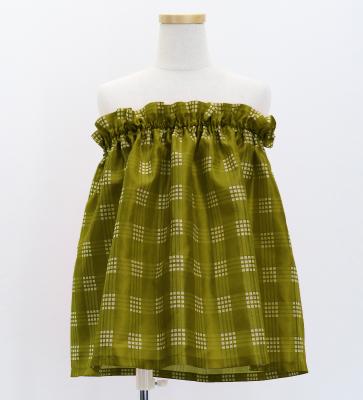 Hula Set up Keiki with Palaka Check Print / Luxury Collection / Khaki / Jp75ka