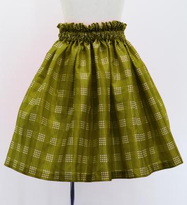 Hula Set up Keiki with Palaka Check Print / Luxury Collection / Khaki / Jp75ka