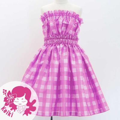 Hula Set up Keiki with Palaka Check Print / Luxury Collection / Lilac / Jp75li