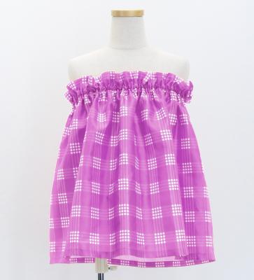 Hula Set up Keiki with Palaka Check Print / Luxury Collection / Lilac / Jp75li