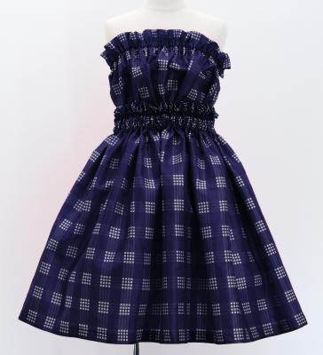 Hula Set up Keiki with Palaka Check Print / Luxury Collection / Navy / Jp75nv