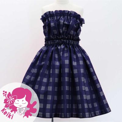 Hula Set up Keiki with Palaka Check Print / Luxury Collection / Navy / Jp75nv