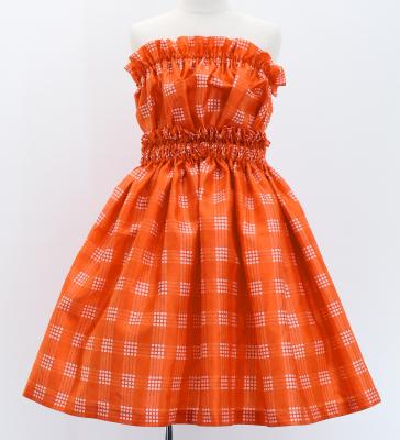 Hula Set up Keiki with Palaka Check Print / Luxury Collection / Orange / Jp75or