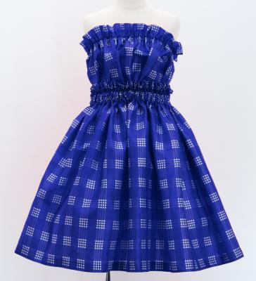 Hula Set up Keiki with Palaka Check Print / Luxury Collection / Royal Blue / Jp75rbl