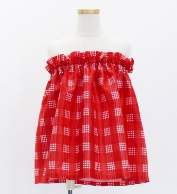 Hula Set up Keiki with palaka check / Luxury Collection / Red / Jp75rd