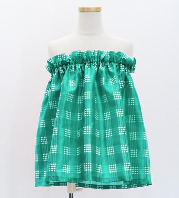 Hula Set up Keiki with Palaka Check Print / Luxury Collection / Turquoise Blue / Jp75tbl