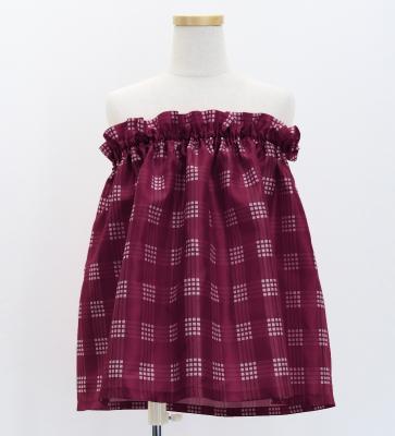 Hula Set up Keiki with Palaka Check Print / Luxury Collection / Wine / Jp75wi