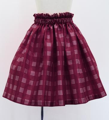 Hula Set up Keiki with Palaka Check Print / Luxury Collection / Wine / Jp75wi