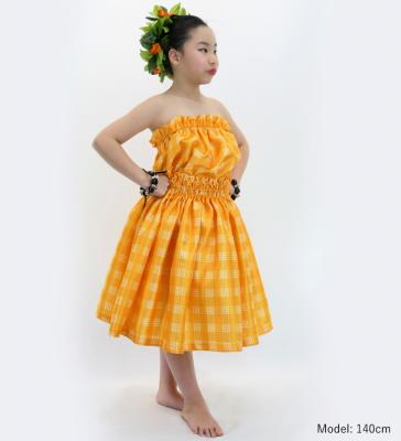 Hula Set up Keiki with palaka check / Luxury Collection / Yellow / Jp75ye