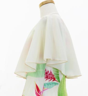 Hula Kids Cape Long Dress with Heliconia Print / Luxury Collection / Cream / Jp76cr