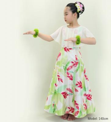 Hula Kids Cape Long Dress with Heliconia Print / Luxury Collection / Cream / Jp76cr