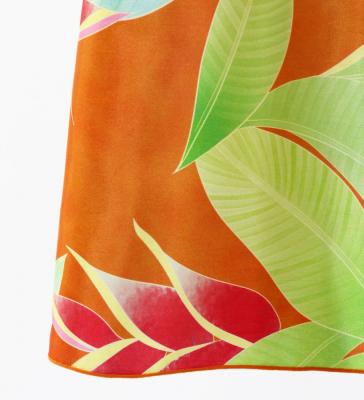Hula Kids Cape Long Dress with Heliconia Print / Luxury Collection / Orange / Jp76or