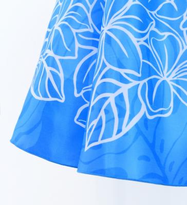 Hula Kids Shantung Dress with Plumeria Print / Luxury Collection / Light Blue / Jp77lbl