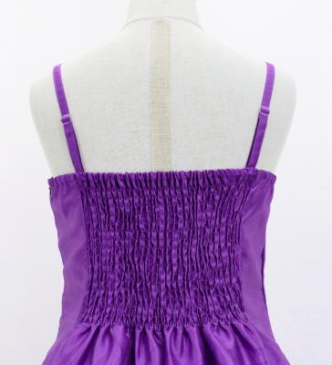 Hula Kids Shantung Dress with Plumeria Print / Luxury Collection / Purple / Jp77pu