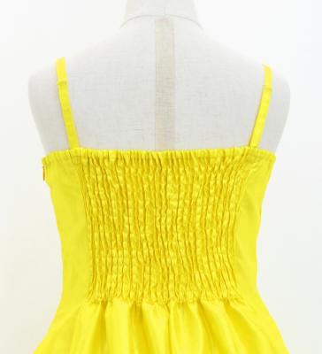 Hula Kids Shantung Dress with Plumeria Print / Luxury Collection / Yellow / Jp77ye