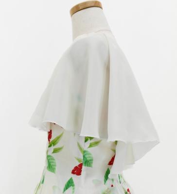 Hula Kids Frill Sleeve Long Dress with Lily Print / Luxury Collection / Cream / Jp79cr