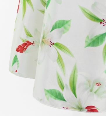Hula Kids Frill Sleeve Long Dress with Lily Print / Luxury Collection / Cream / Jp79cr