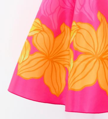 Hula Kids Midi Dress with Hibiscus Print / Luxury Collection / Pink / Jp80pi