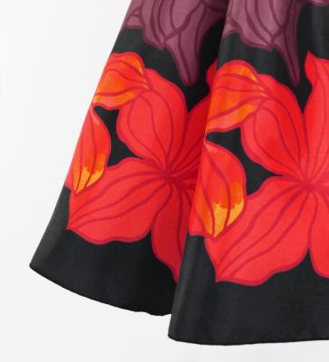 Hula Kids Midi Dress with Hibiscus Print / Luxury Collection / Red / Jp80rd