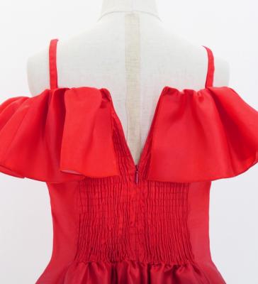 Hula Kids Midi Dress with Hibiscus Print / Luxury Collection / Red / Jp80rd
