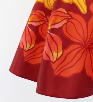 Hula Kids Midi Dress with Hibiscus Print / Luxury Collection / Yellow / Jp80ye