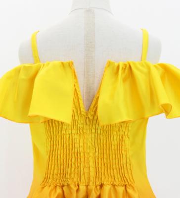 Hula Kids Midi Dress with Hibiscus Print / Luxury Collection / Yellow / Jp80ye