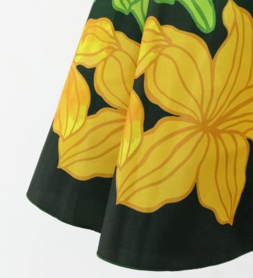 Hula Kids Midi Dress with Hibiscus Print / Luxury Collection / Yellow green / Jp80yegr