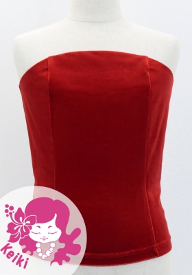 Hula Kids Blouse with Velvet Keiki /  Dark Red 2 / Jp81drd2