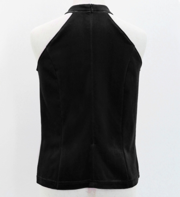 Hula Kids American Armhole Blouse with Velvet Keiki / Black / Jp82bk