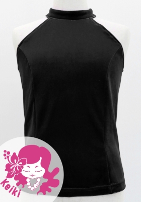 Hula Kids American Armhole Blouse with Velvet Keiki / Black / Jp82bk