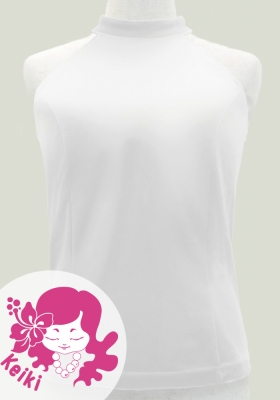 Hula Kids American Armhole Blouse with Velvet Keiki / White / Jp82wh