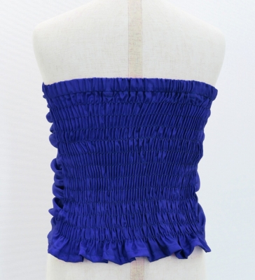Hula Kids Drape Blouse with Shantung Keiki / Royal Blue / Jp83rbl