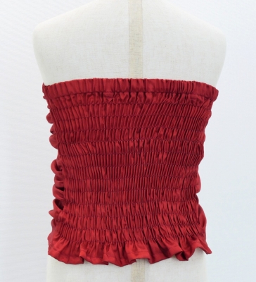 Hula Kids Drape Blouse with Shantung Keiki / Dark Red 2 / Jp83drd2