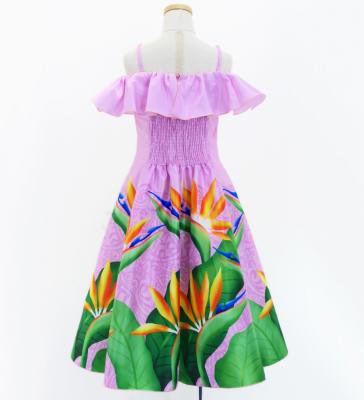 Hula Kids Midi Dress with Strelitzia Print / Luxury Collection / Pink / Jp85pi