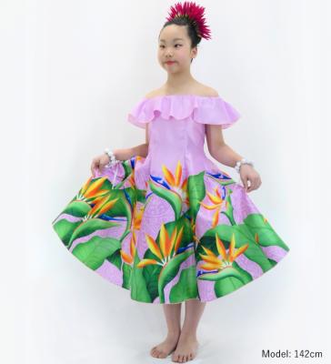 Hula Kids Midi Dress with Strelitzia Print / Luxury Collection / Pink / Jp85pi