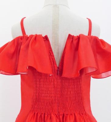 Hula Kids Midi Dress with Strelitzia Print / Luxury Collection / Red / Jp85rd