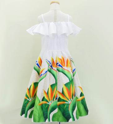 Hula Kids Midi Dress with Strelitzia Print / Luxury Collection / White / Jp85wh