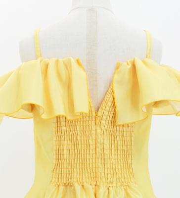 Hula Kids Midi Dress with Strelitzia Print / Luxury Collection / Yellow / Jp85ye