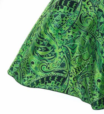 Hula Kids Shantung Dress with Kahiko&Moana Print / Luxury Collection / Green / Jp89gr