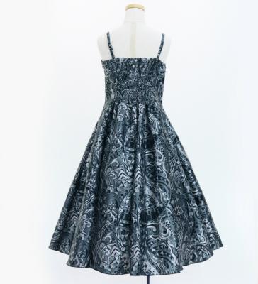 Hula Kids Shantung Dress with Kahiko&Moana Print / Luxury Collection / Gray / Jp89gy