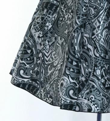 Hula Kids Shantung Dress with Kahiko&Moana Print / Luxury Collection / Gray / Jp89gy