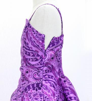 Hula Kids Shantung Dress with Kahiko&Moana Print / Luxury Collection / Purple / Jp89pu