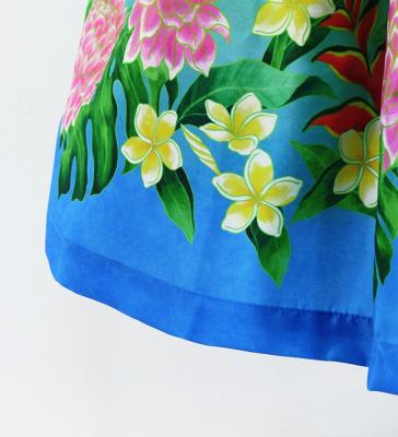 Hula Kids Shantung Pa'u Skirt with Torch Ginger & Heliconia Print / Luxury Collection / Jp92-3