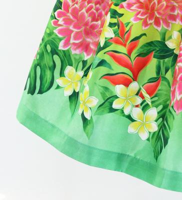 Hula Kids Shantung Pa'u Skirt with Torch Ginger & Heliconia Print / Luxury Collection / Jp92-4