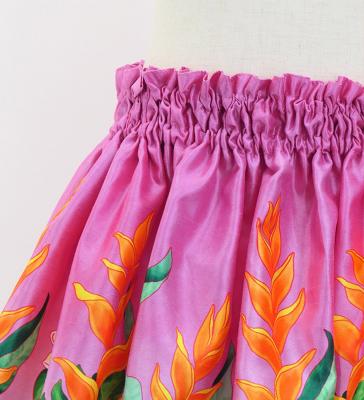Hula Kids Shantung Pa'u Skirt with Torch Ginger & Heliconia Print / Luxury Collection / Jp92-5