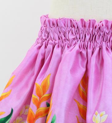 Hula Kids Shantung Pa'u Skirt with Torch Ginger & Heliconia Print / Luxury Collection / Jp92-6