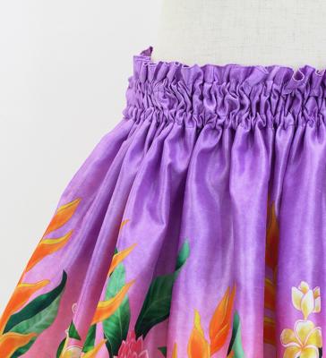 Hula Kids Shantung Pa'u Skirt with Torch Ginger & Heliconia Print / Luxury Collection / Jp92-7