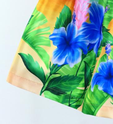 Hula Kids Shantung Pa'u Skirt with Hibiscus Print / Luxury Collection / Jp93-5