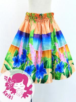 Hula Kids Shantung Pa'u Skirt with Hibiscus Print / Luxury Collection / Jp93-5