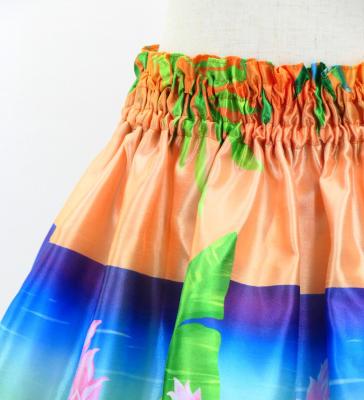 Hula Kids Shantung Pa'u Skirt with Hibiscus Print / Luxury Collection / Jp93-5